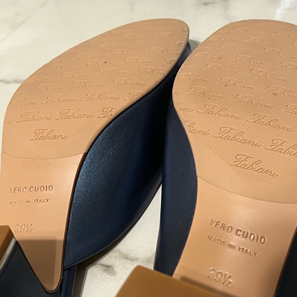 Woman shoes 9 size natural leather Italy